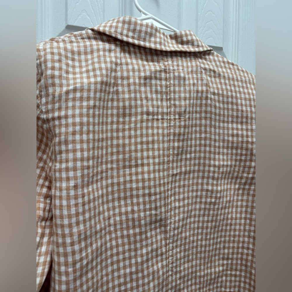 Madewell Linen Dorset Blazer in Gingham Check - Picture 14 of 15